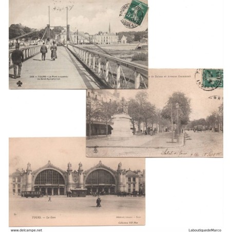 TOURS - Cartes postales anciennes 1900 - Vintage
