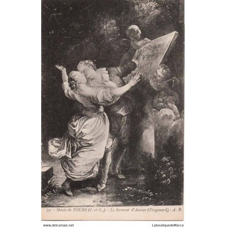 37 - Musée de TOURS - Le Serment d'Amour - Dos Divisé