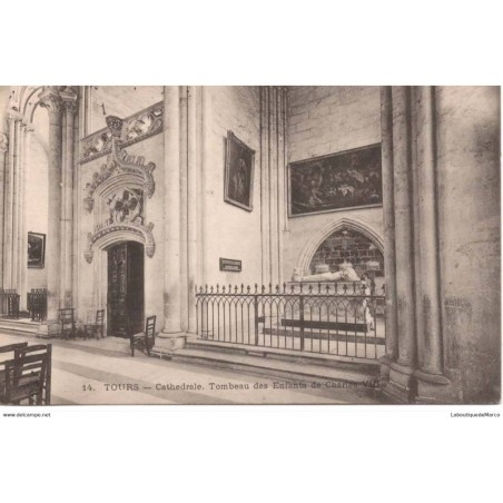 37 - TOURS - Cathédrale - Tombeau des Enfants de Charles - Dos non Divisé