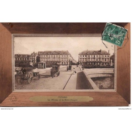 37 - TOURS - Le Musée et la Bibliothèque - Dos Divisé