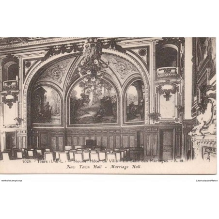 37 - TOURS - Nouvel Hôtel de Ville - Dos Divisé