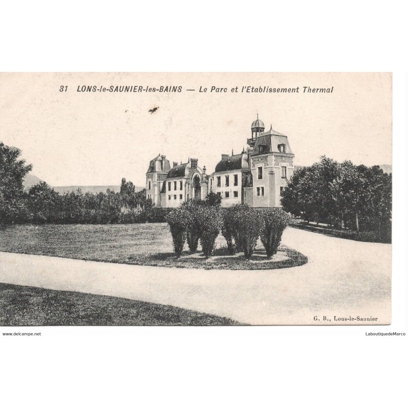 39 - Lons-le-Saunier-les-Bains - Le Parc et l'Etablissement Thermal - Dos Divisé