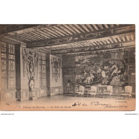 41 - Château de Cheverny - La Salle des Gardes - Dos Divisé
