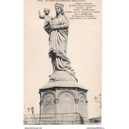 43 - Le Puy-en-Velay - Statue de Notre-Dame-de-France - Dos Divisé