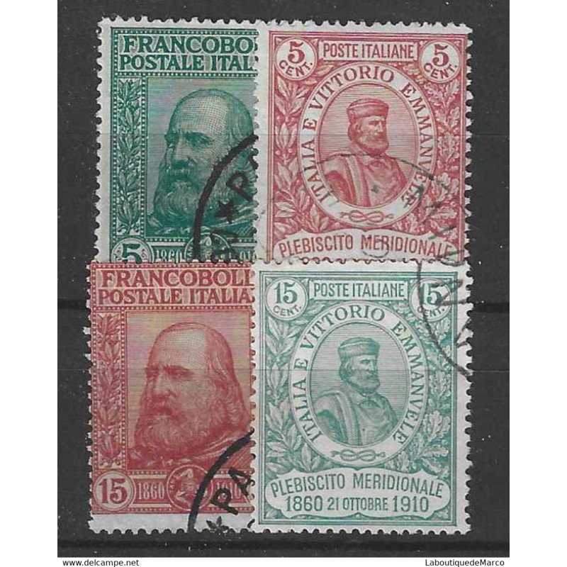 Italie Yvert et Tellier 83/86 Oblitéré